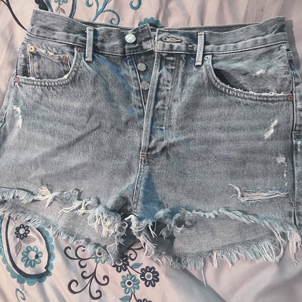 Barely used agolde denim Parker shorts